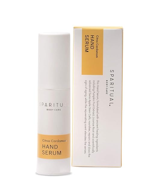 Spa Ritual hand serum tube and packaging on a white background