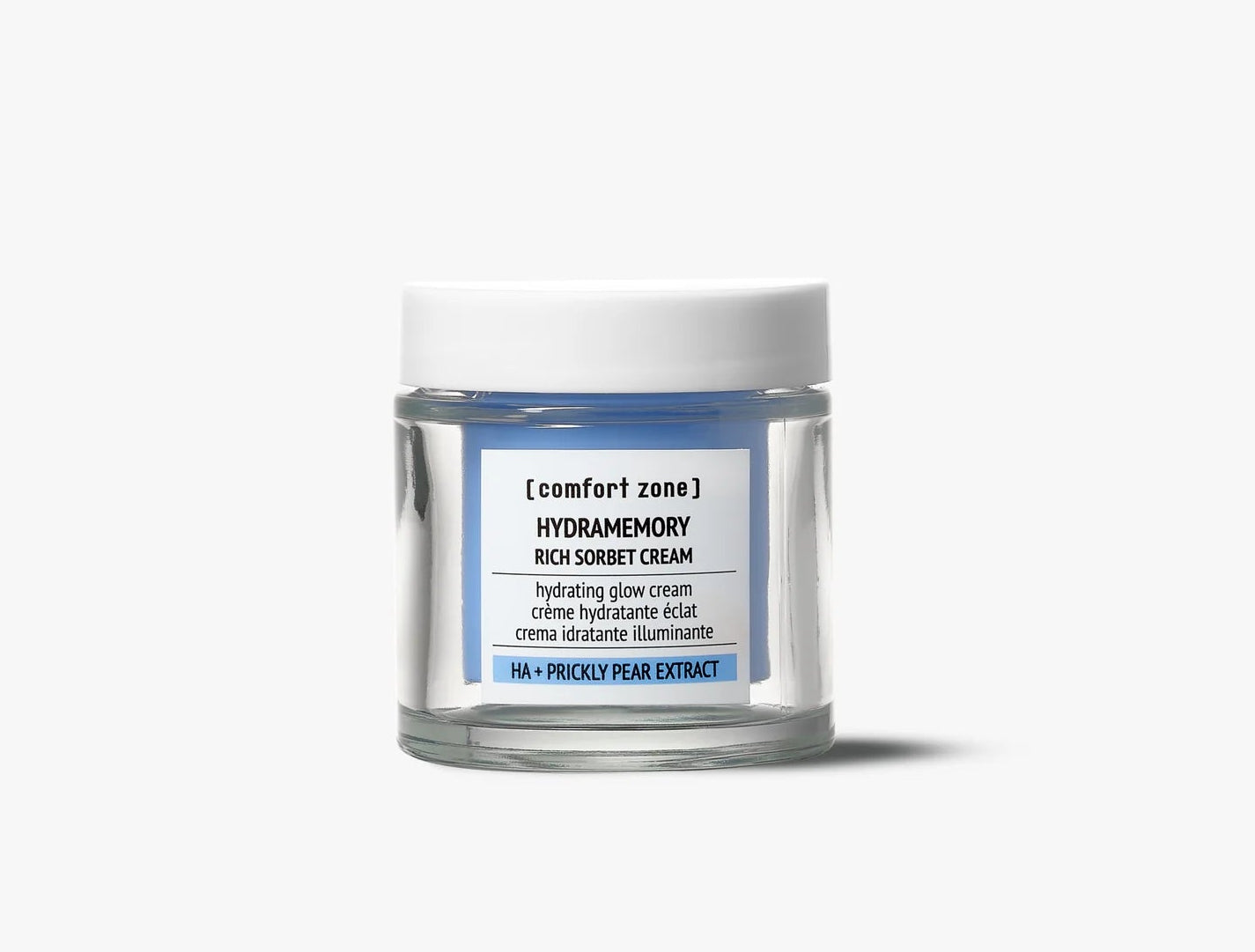 Jar of Hydramemory Rich Sorbet Cream skincare on a white background