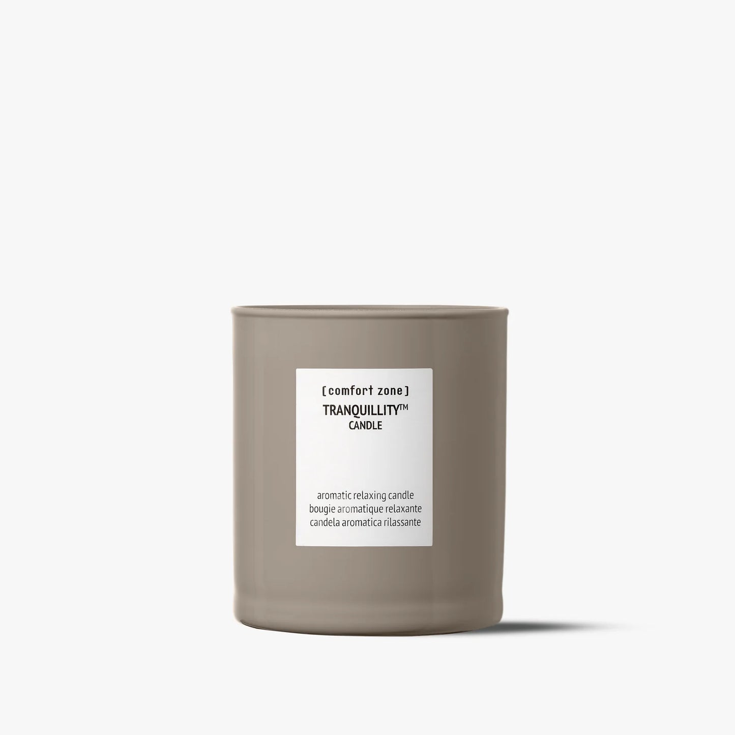 Tranquillity candle with white background