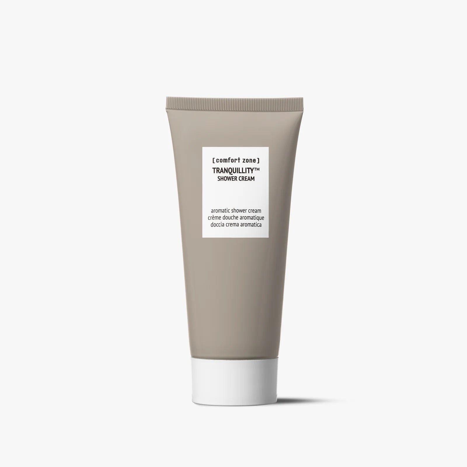 Tube of Tranquillity shower cream with a white background